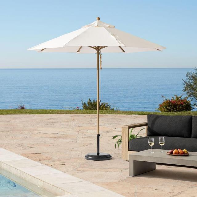 Umbrella, 9 Ft Round, Reef Pole And Natural Canopy
