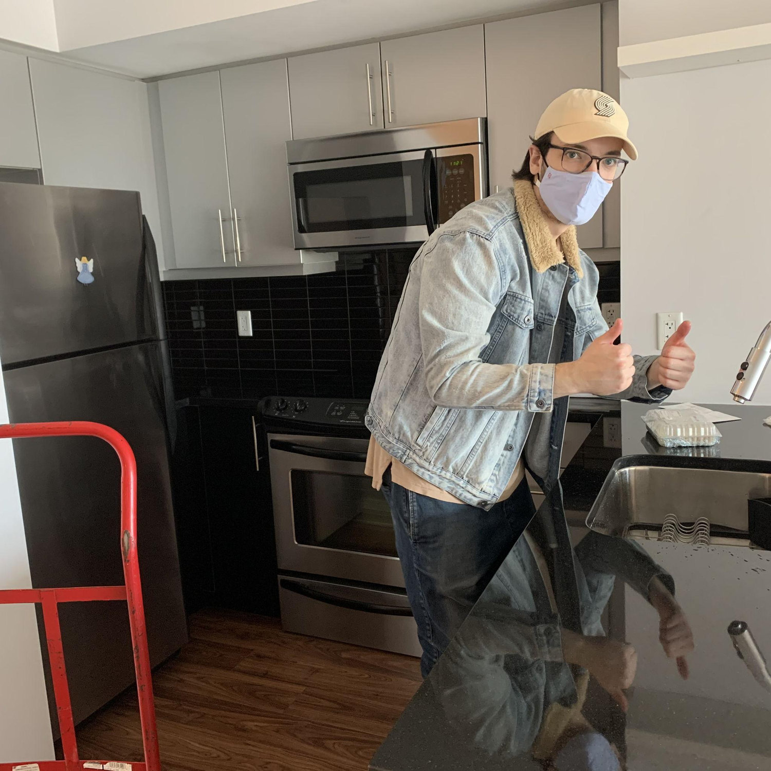 Moving into our first apartment together in 2021