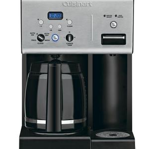 Cuisinart CHW-12 Coffee Plus 12-Cup Programmable Coffeemaker with Hot Water System, Black/Stainless