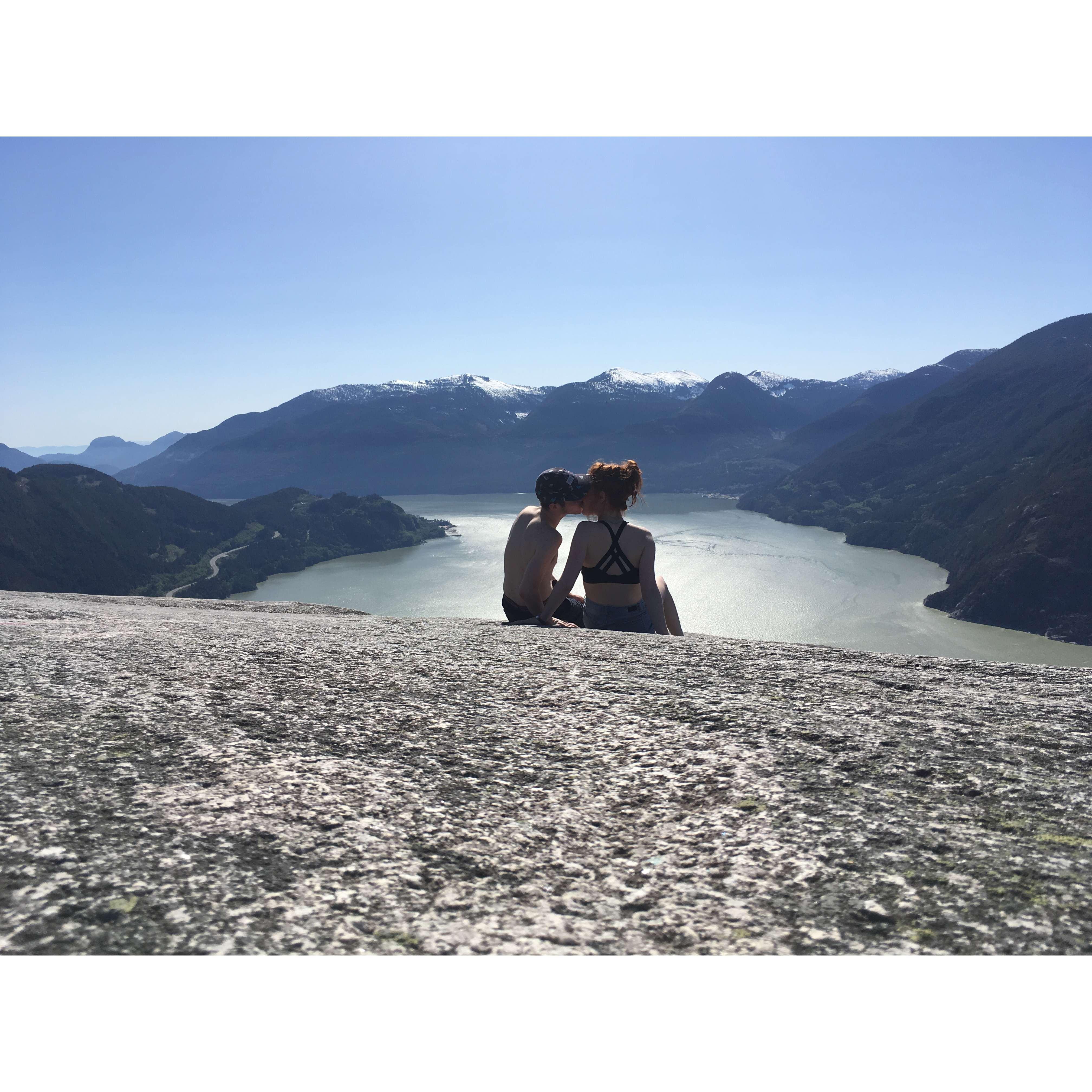 Our first-year anniversary on Chief in Beautiful British Columbia.