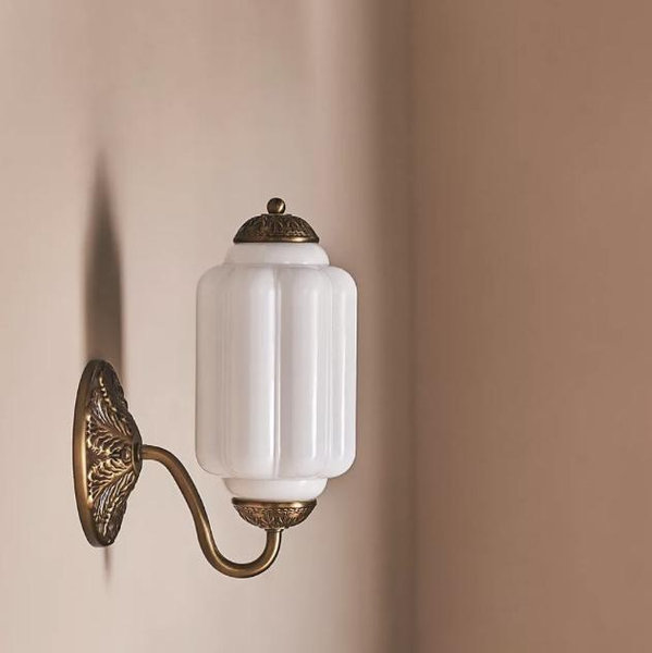 The Eloise Scallop Milk Glass Sconce Wall Light