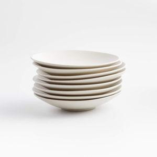 Craft Linen Appetizer Plates, Set of 8 + Reviews | Crate & Barrel