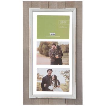 Gray Rustic Float Collage Wood Wall Frame
