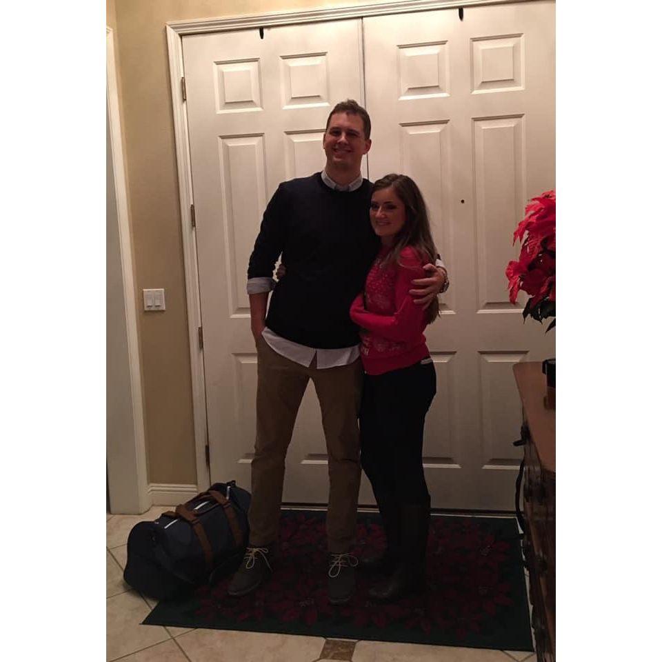Our first Christmas together. JJ came and surprised me in Las Vegas on Christmas Eve!