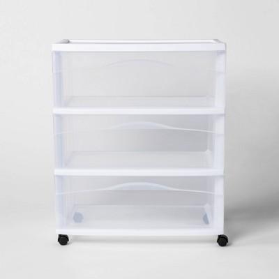 3 Drawer Wide Cart - White - Room Essentials™