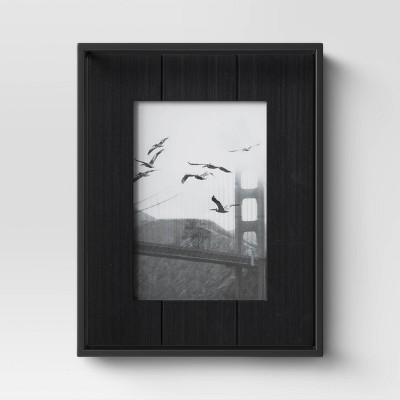 4&#34; x 6&#34; Charred Wood with Metal Frame Black - Project 62&#8482;