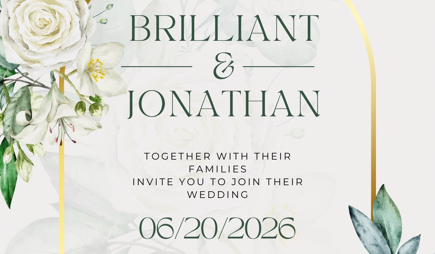 The Wedding Website of Brilliant Williams and Jonathan Louine