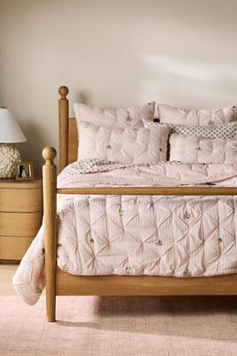 Emilia Cotton Voile Floral Icon Embroidered Quilt