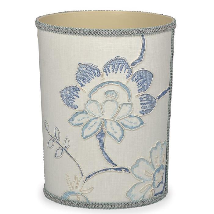 Scully & Scully Embroidered Wastebasket