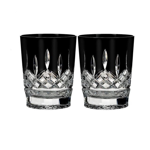 Waterford Lismore Black Set of 2 Double Old Fashioned Glasses