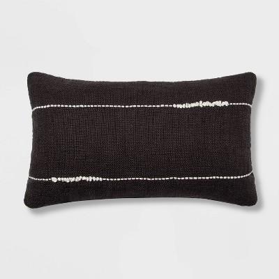 Embroidered Thin Line Lumbar Throw Pillow - Project 62™
