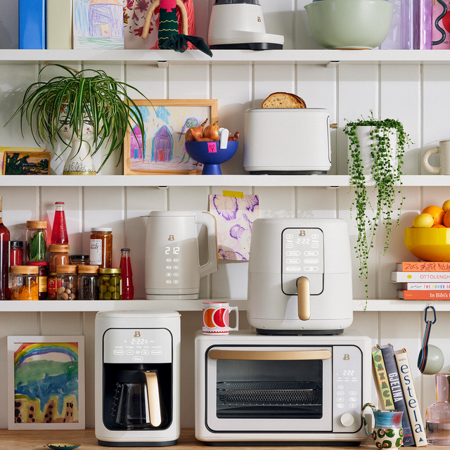Digital Air Fryer Toaster Oven with Touch-Activated Display White