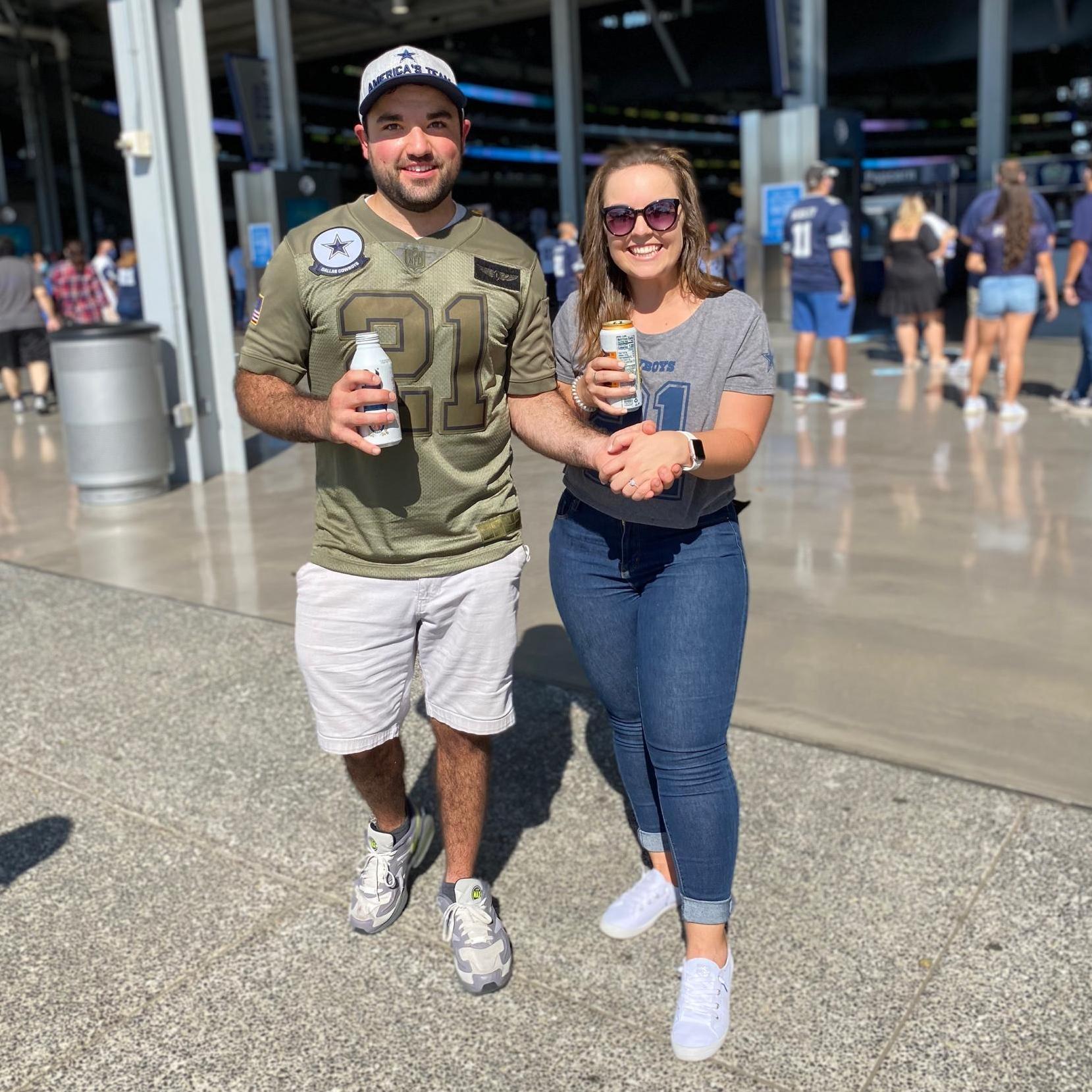 Right after Billy proposed at a Dallas Cowboys game 10.2020