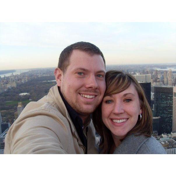 On top of "The Rock" in New York, our first vacation together!