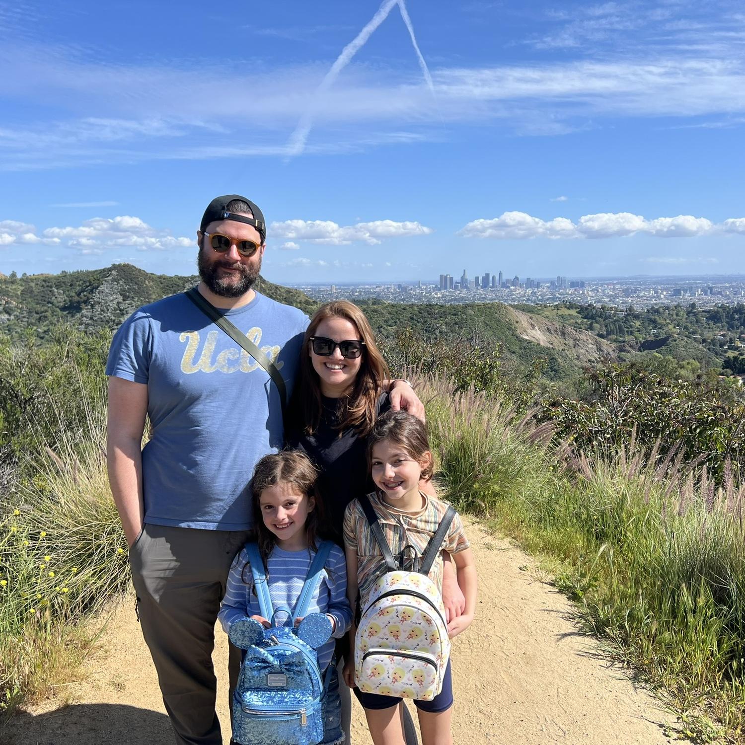 We moved to Los Angeles in October 2023.  We love to have visitors and were joined for this hike by nieces Noelle, Corinne, & Adelyn (not pictured).