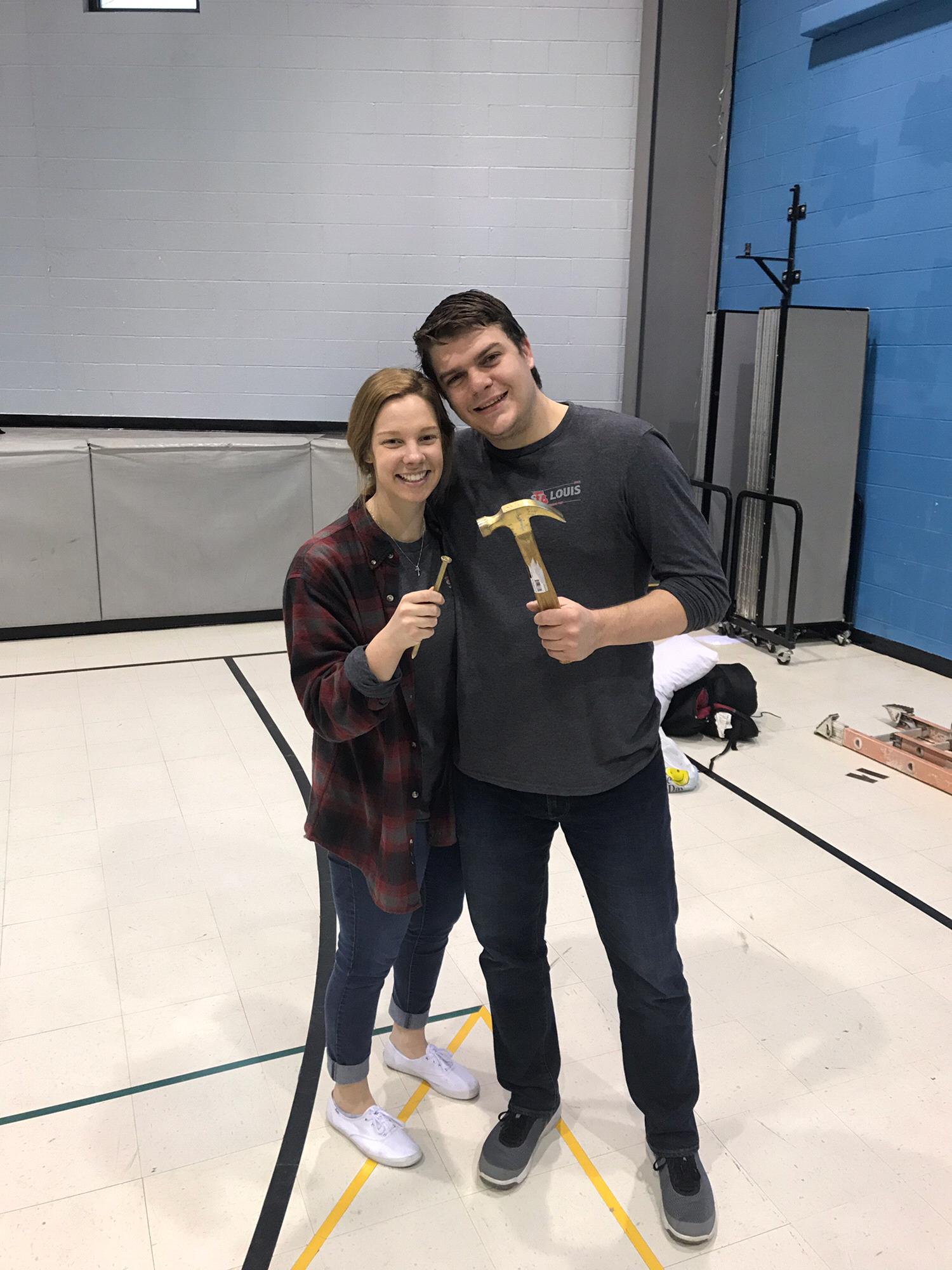 Mission trip 2018 - Nick received the golden hammer and I had received the golden nail the year before. Confirmation that we “nailed it” by getting together!