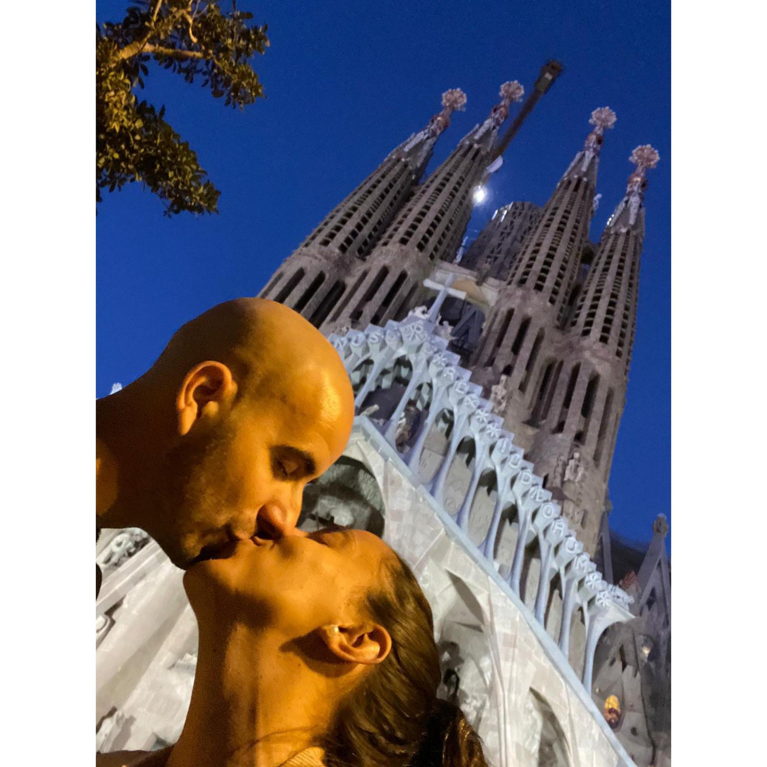 A nossa primeira fotografia juntos, em Barcelona