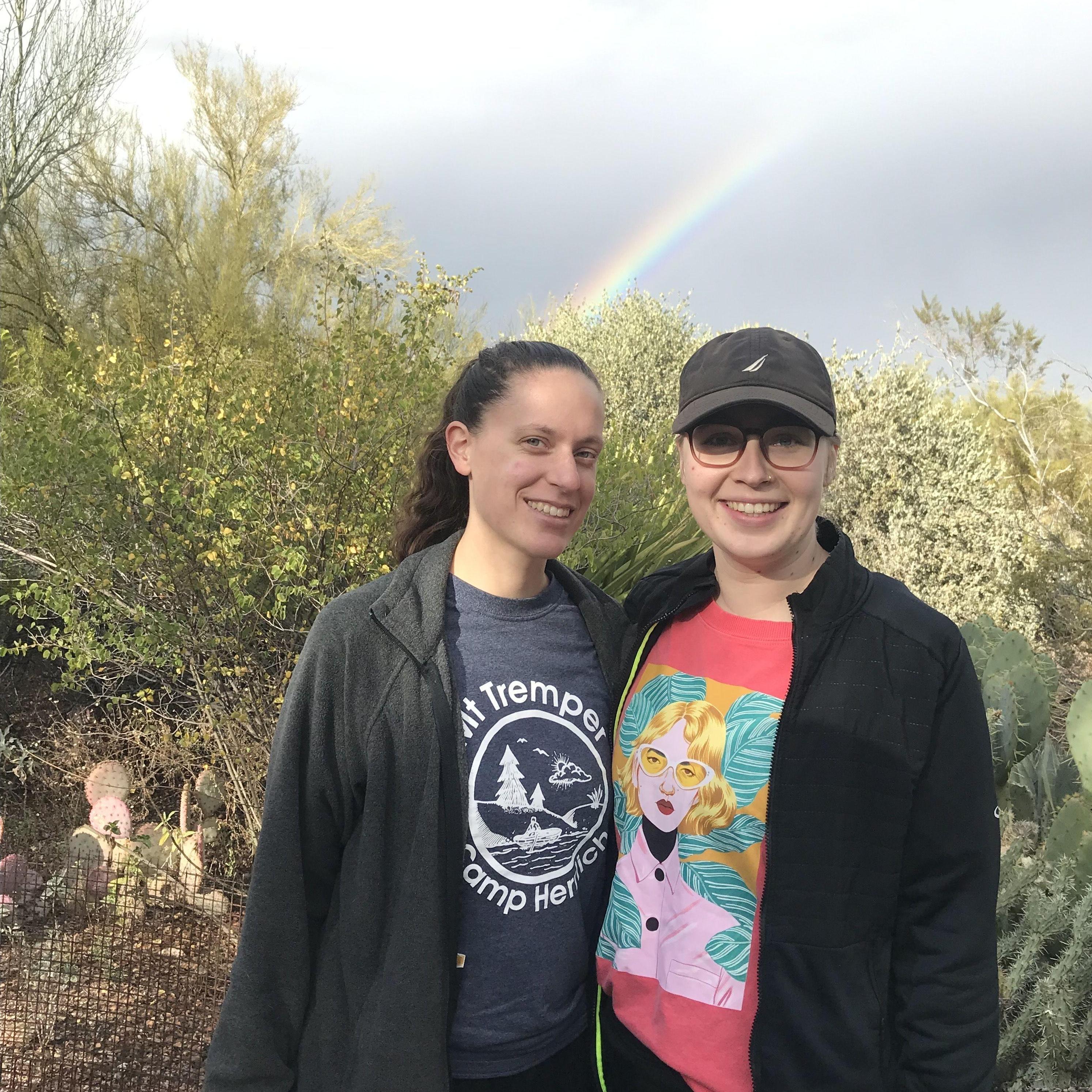On a Christmas visit to Arizona in 2021, Morgan and Lana visited the Desert Botanical Garden with Lana’s parents and saw a rainbow!