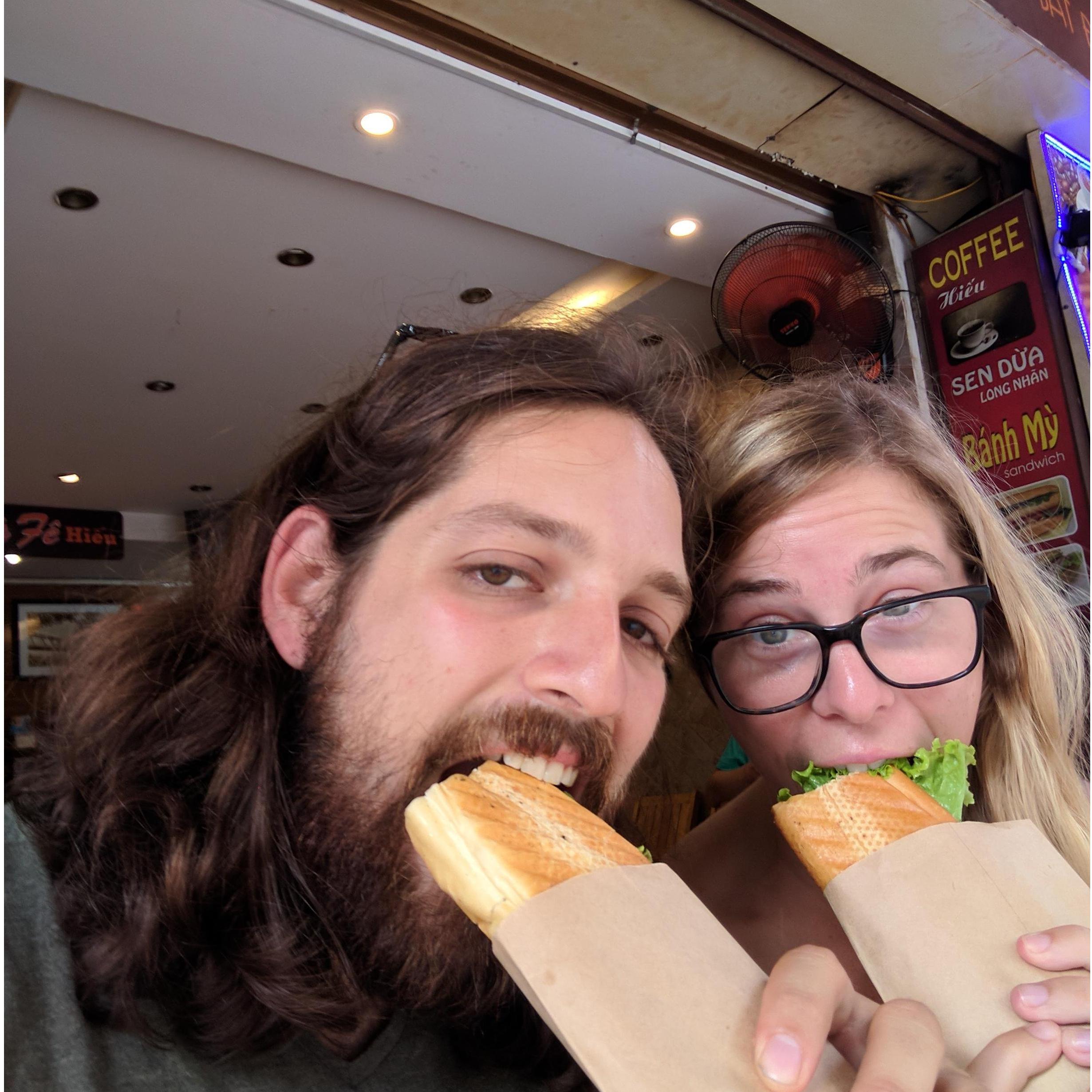 Banh Mi Sandwiches in Hanoi, Vietnam, 2017. YUM!