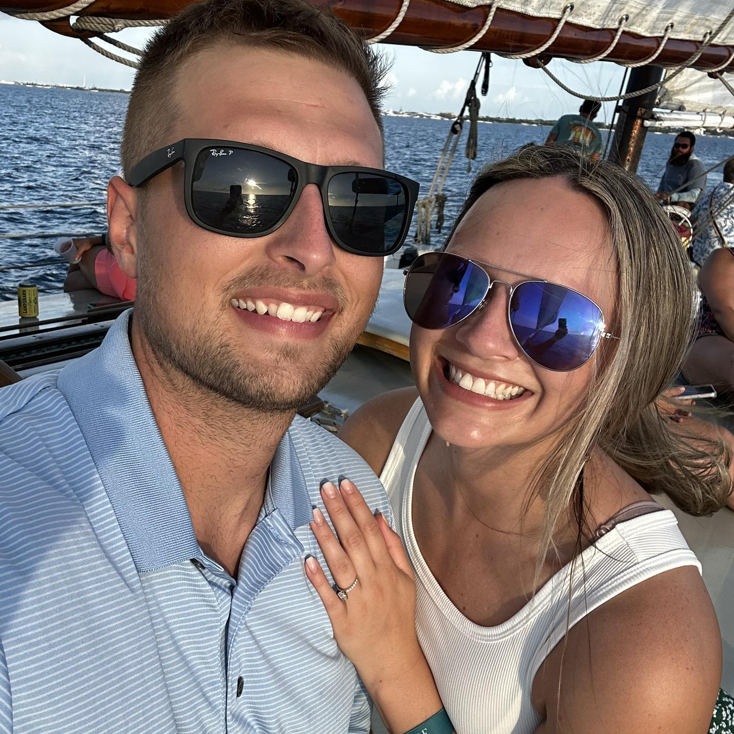 Celebrating our engagement in the Keys!