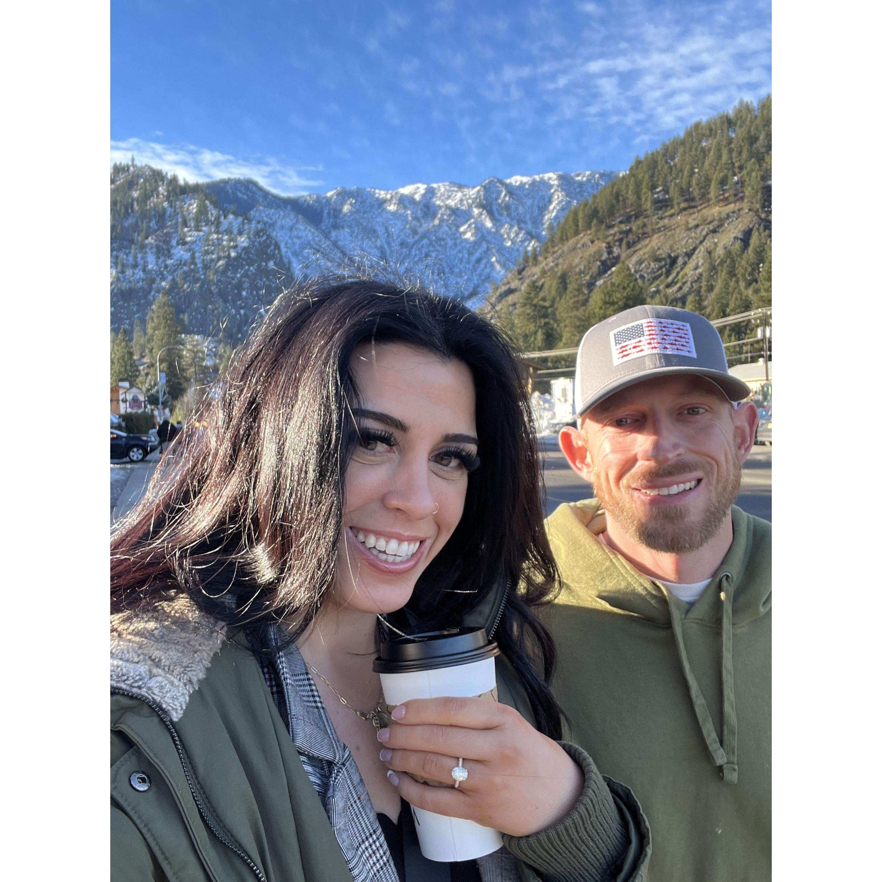 The morning after the proposal in Leavenworth