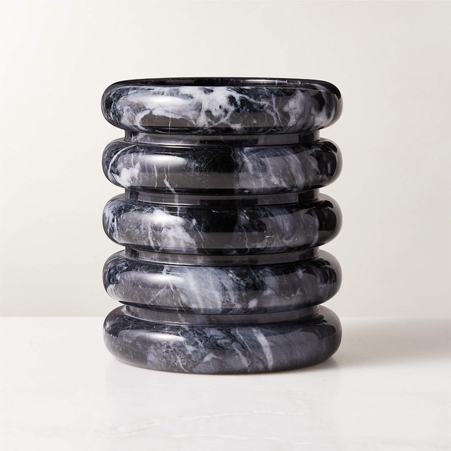 Black Marble Utensil Holder