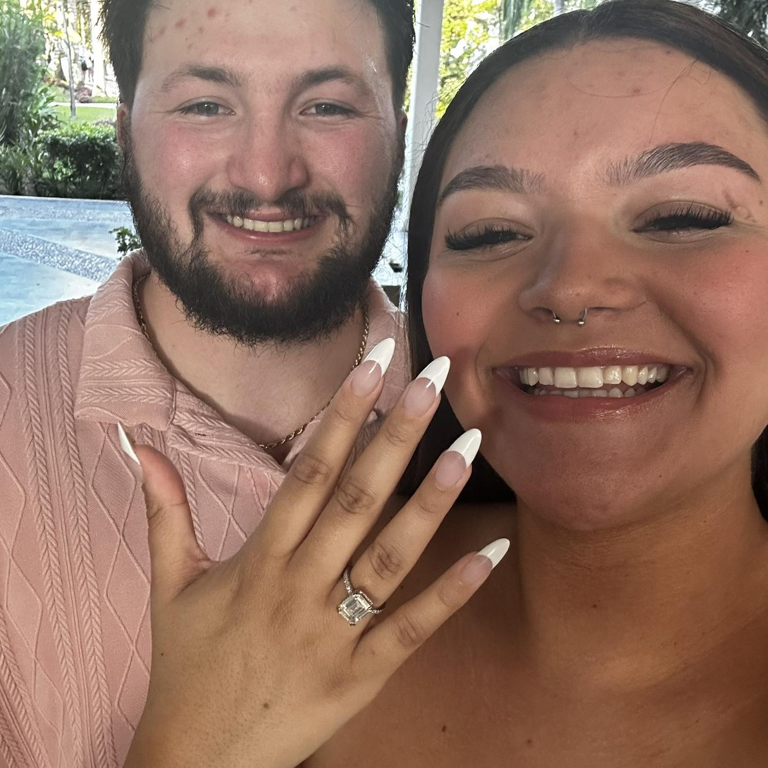 minutes after he popped the question