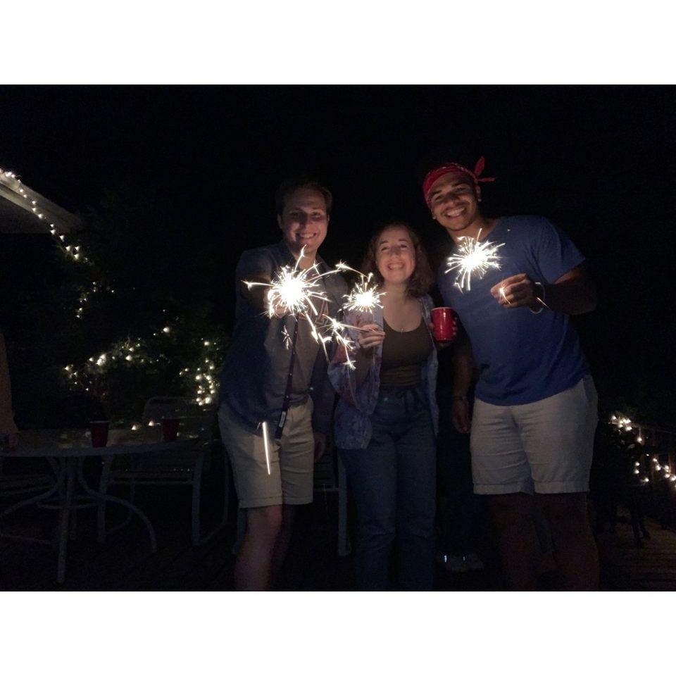 July 2021: Our friend Francis asked to take a picture on the 4th of July with just us. (He knew what he was doing)