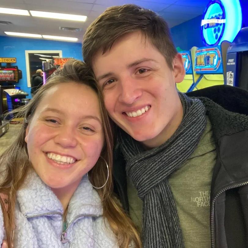 This is a picture from our first date!
Brant surprised me by telling me he was going to take me to dinner and an activity.
We ended up going to Panera Bread and Mini Golfing after :)