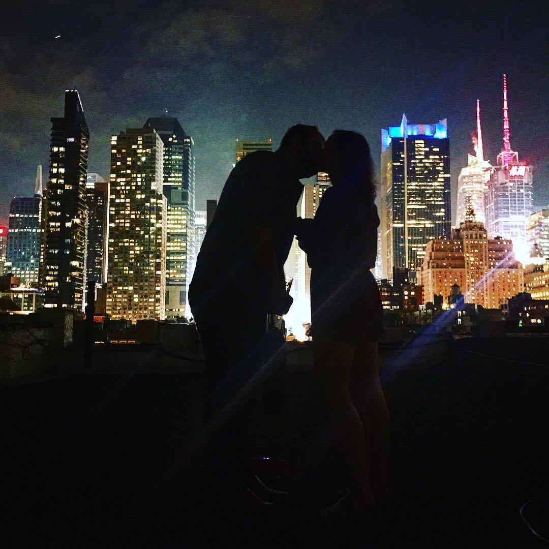 The rooftop of Logan's first apartment in NYC