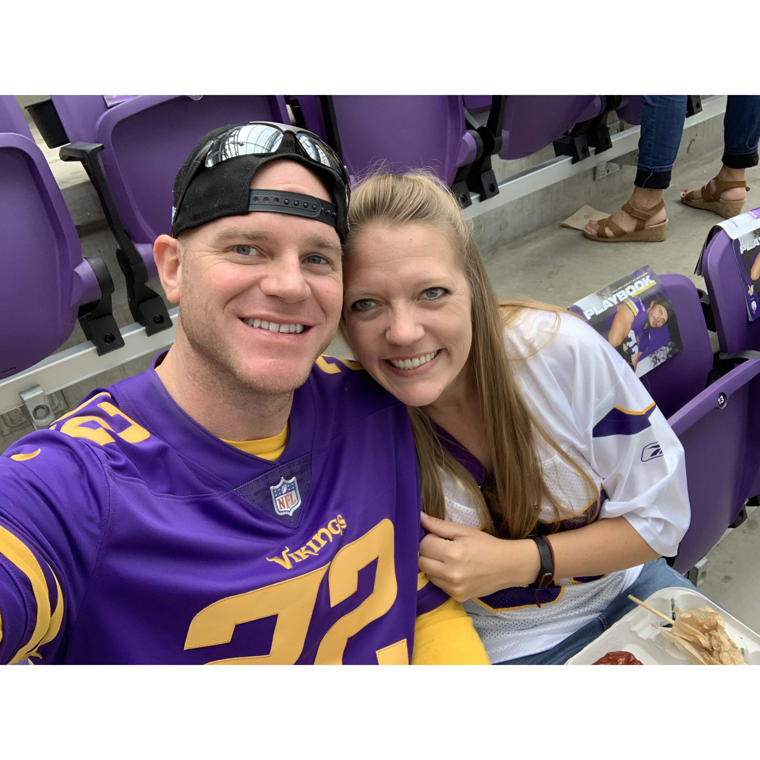 Vikings game at US Bank Stadium versus the Browns