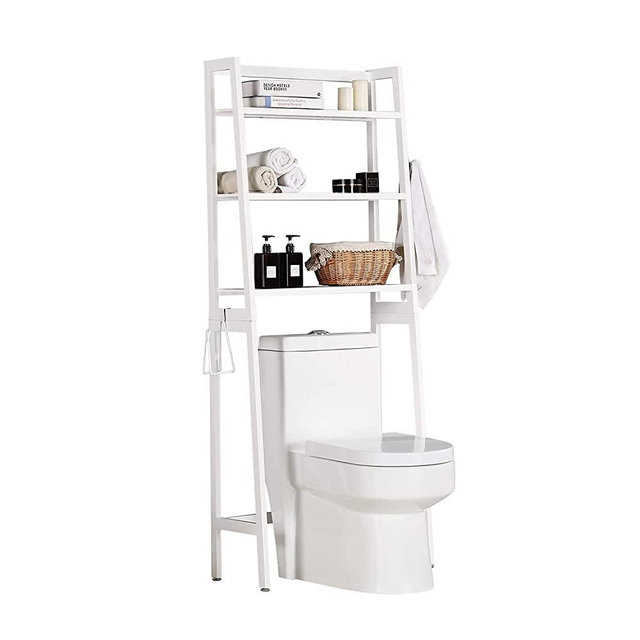 MallKing Toilet Storage Rack, 3 -Tier Over-The-Toilet Bathroom Spacesaver - 100% Wood and Easy to Assemble