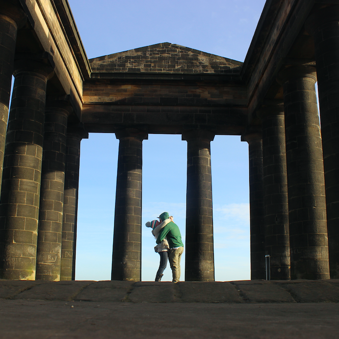 Capturing some love at Penshaw Monument in Andy's hometown, Sunderland.