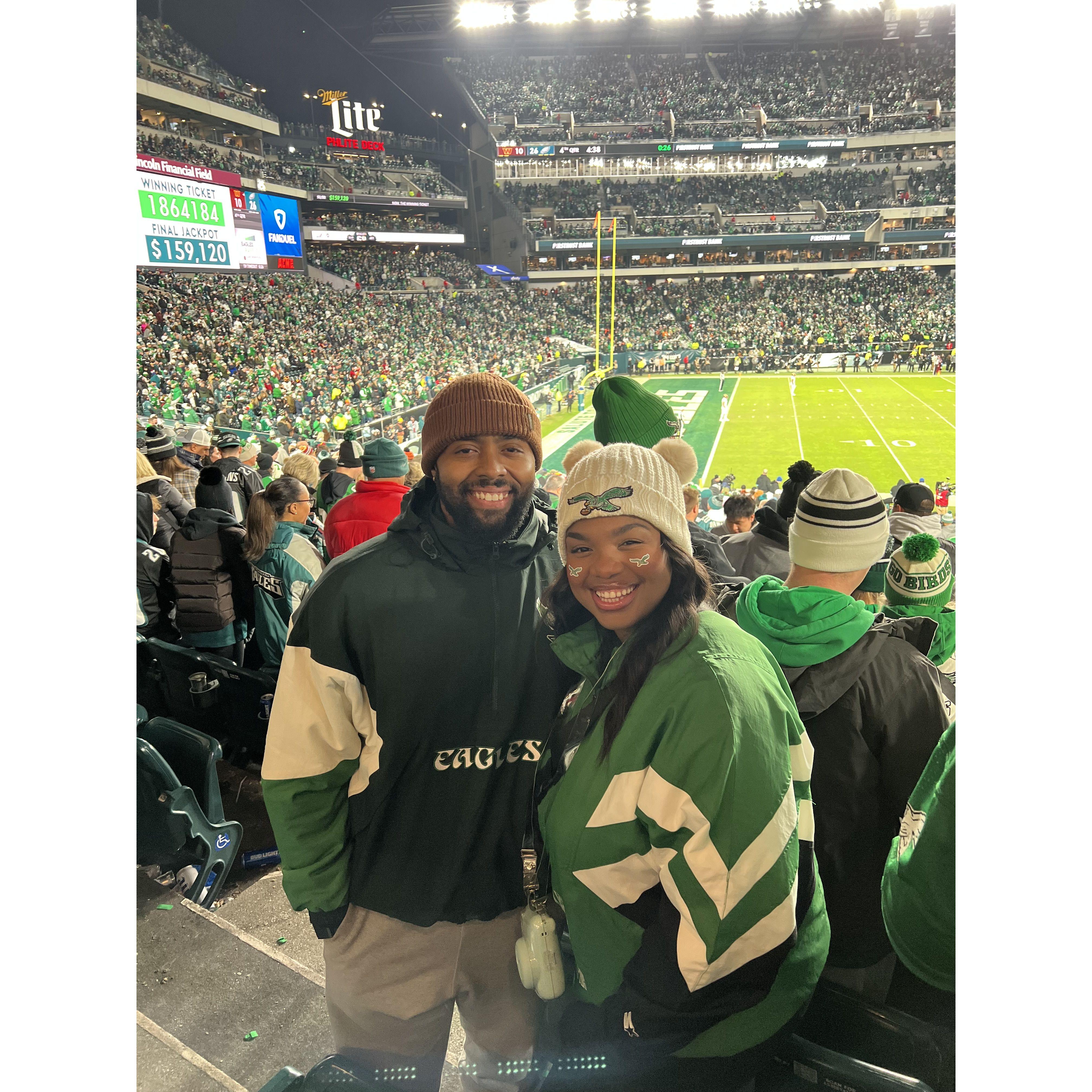 Our first Eagles game together.