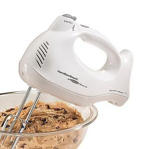 Hamilton Beach® 6-Speed Hand Mixer in White with Clear Case