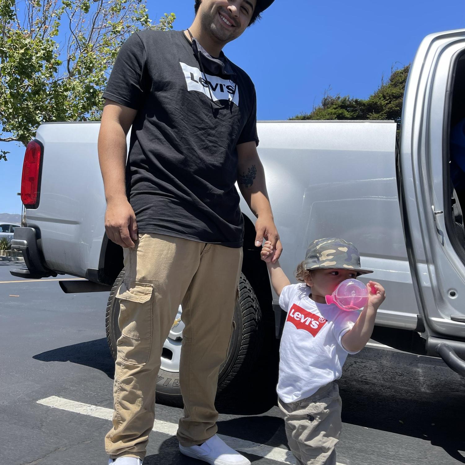 June 20, 2021. Happy first Father’s day!!! Matching outfits