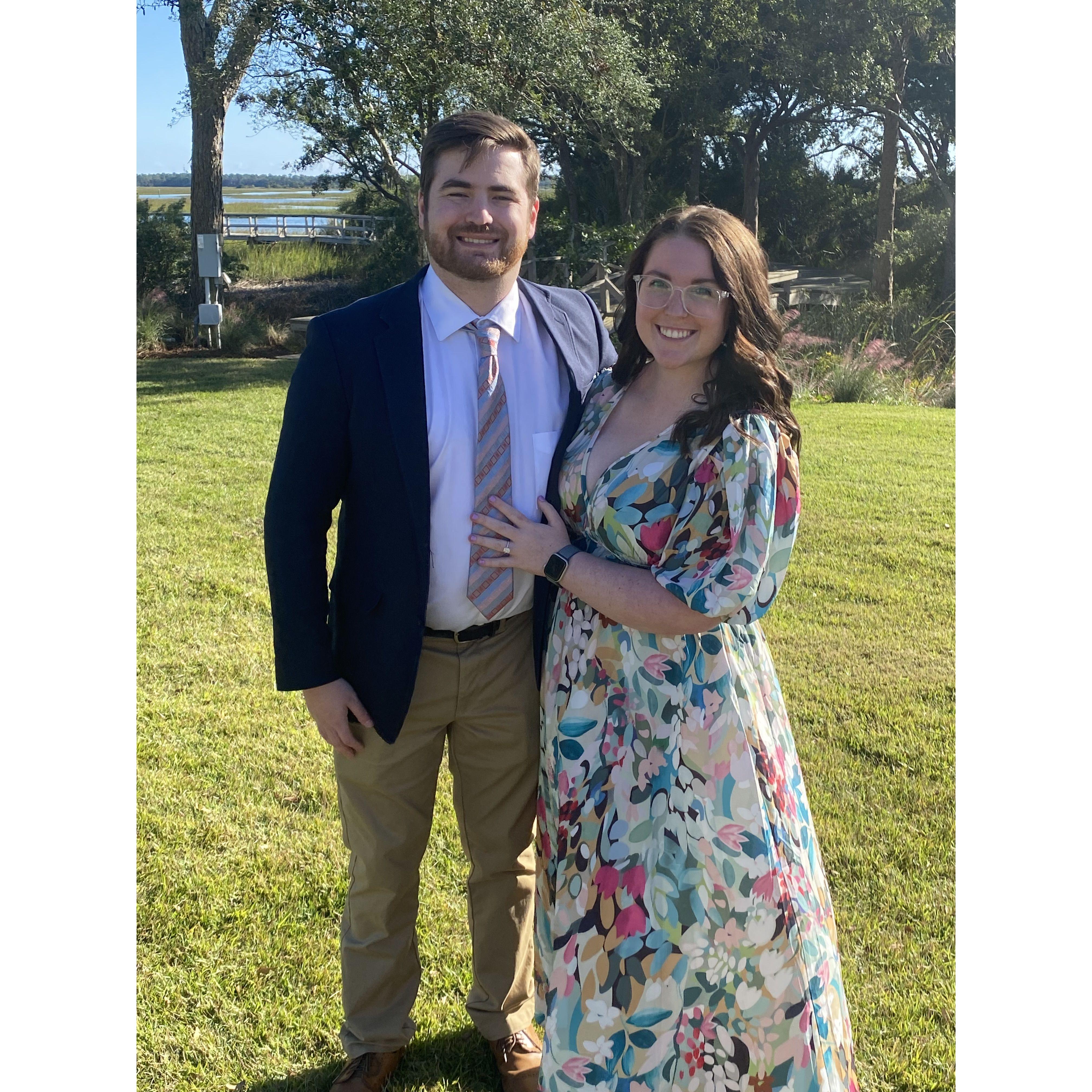 Our first wedding we attended as an engaged couple!