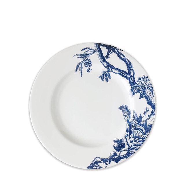 Caskata Arcadia Salad Plates Set of 4 | High-Design Lead-Free Porcelain Dinnerware Plate Set | Blue Dinnerware Set for Entertaining Everyday Thanksgiving, Wedding or Birthday Gifts | 8.5 in