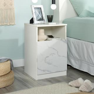 Hudson Court Faux Marble Bedside Table