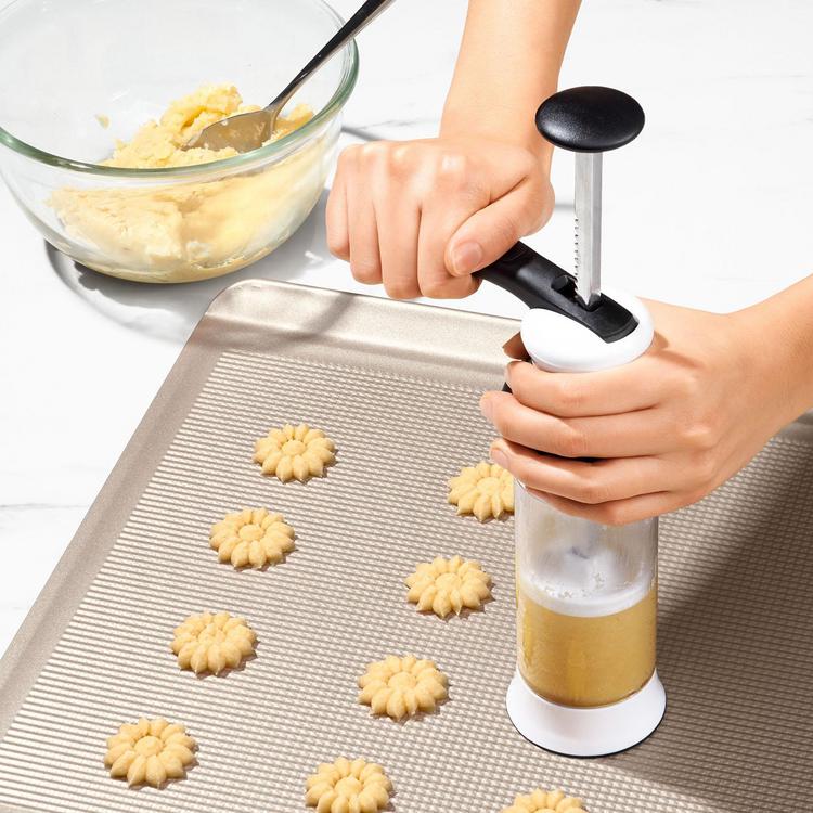 OXO, Good Grips Cookie Press with 12-Piece Design Set - Zola