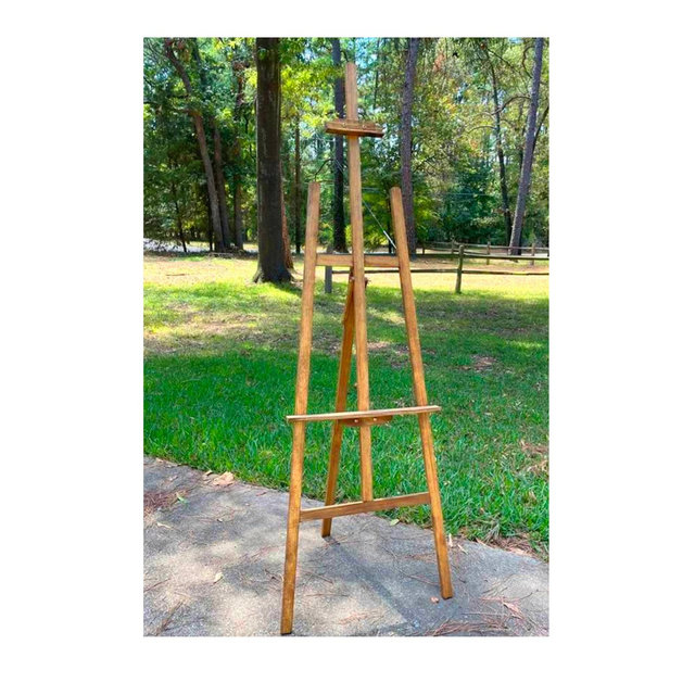 70" Wooden Floor Easel Adjustable Shelf Wedding Art Stand for Large Sign Display Rustic Event Stand for Signage, Wood Floor Easel, Wedding