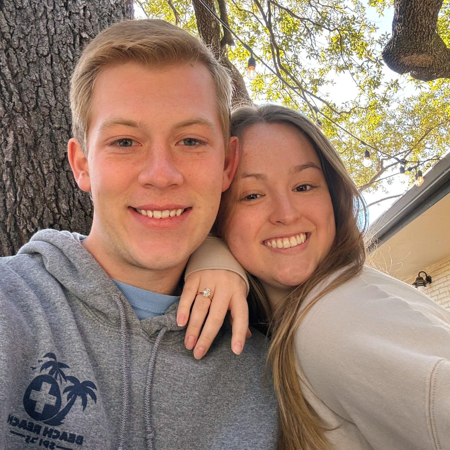The morning after we got engaged!
