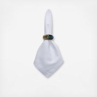 Peacock Napkin Ring, Set of 8