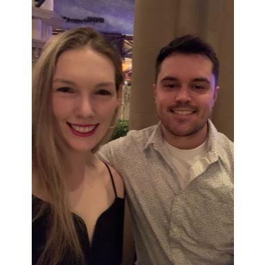 This was at the restaurant Ballo in the Mohegan Sun Casino for Valentine's Day. This is our contact ID photo for each other because its one of the nicest photos of us.
