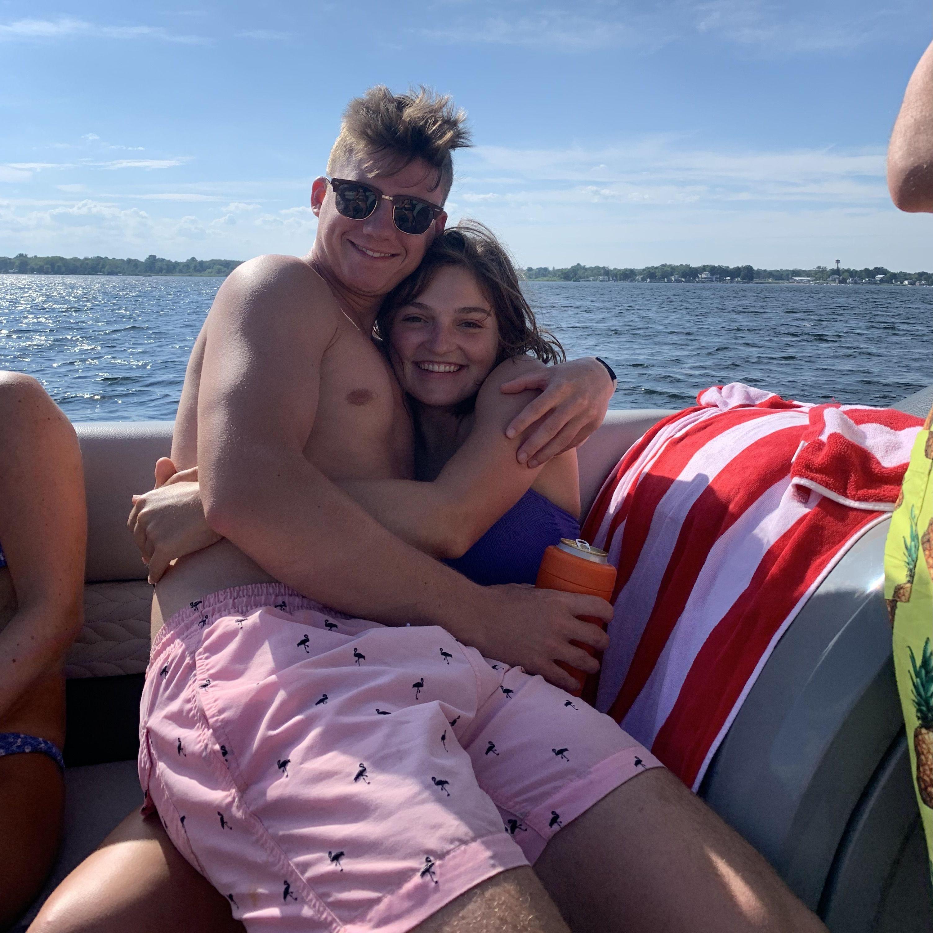 Summer on the lake featuring crazy hair