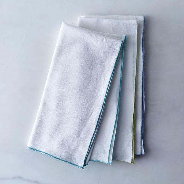 Flour Sack Tea Towels with Contrasting Edge (Set of 4)