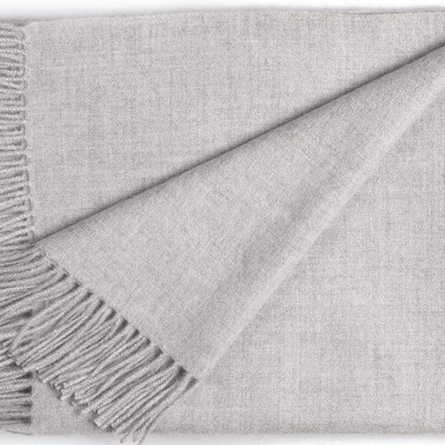 100% Baby Alpaca Throw Blankets - Solid Color Broad Selection, All Natural (Grey)