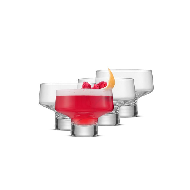 Sidney 10oz Stemless Martini, Set of 4, Clear