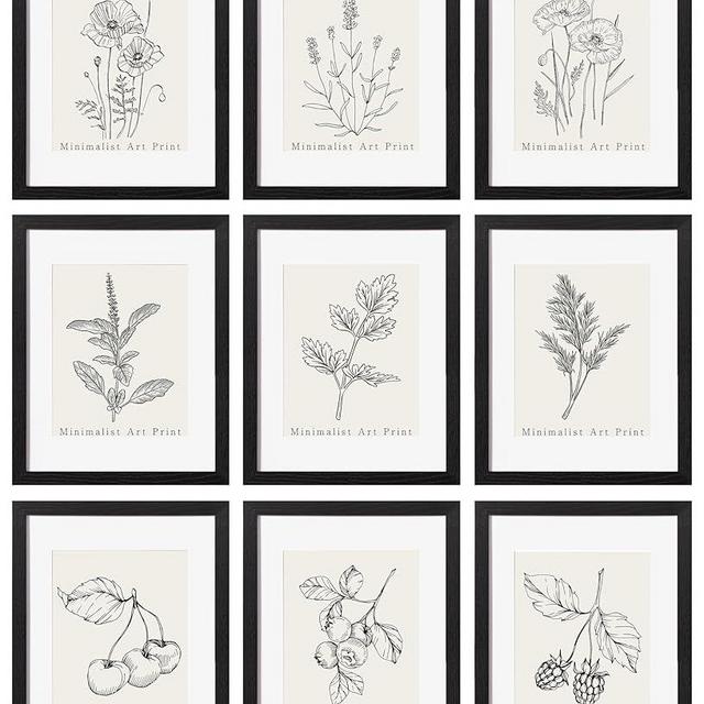 eletecpro 11x14 Picture Frames Set of 9 Classic Gallery Wall Frame Set, Displays 8x10 Photos with Mat or 11x14 No Mat, Black Picture Frames Collage Wall Decor for Home Decor