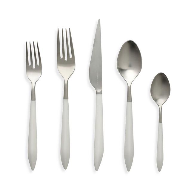 VIETRI Ares Argento & White 5-Piece Place Setting